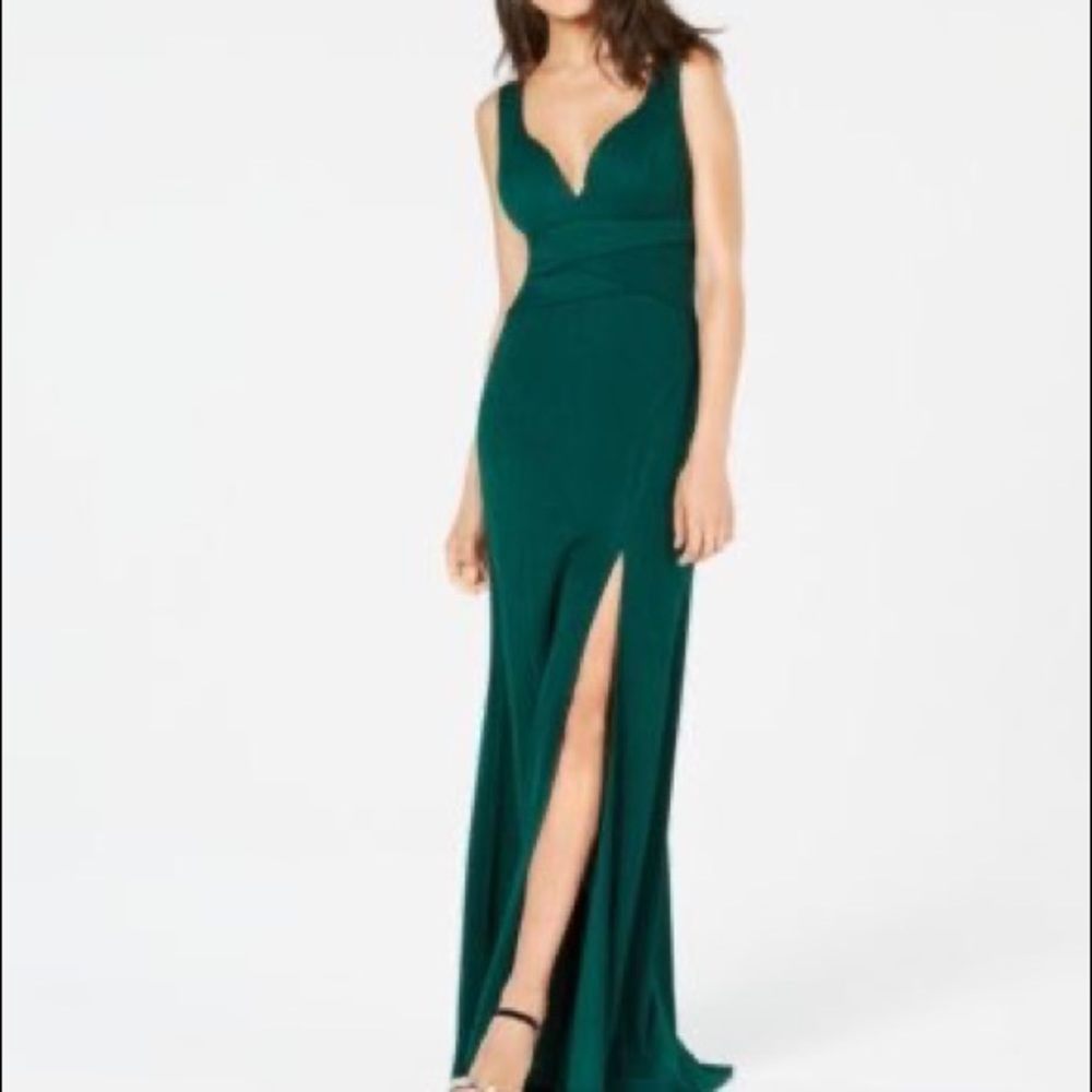 Emerald Sundae Sweetheart Side-Slit Gown